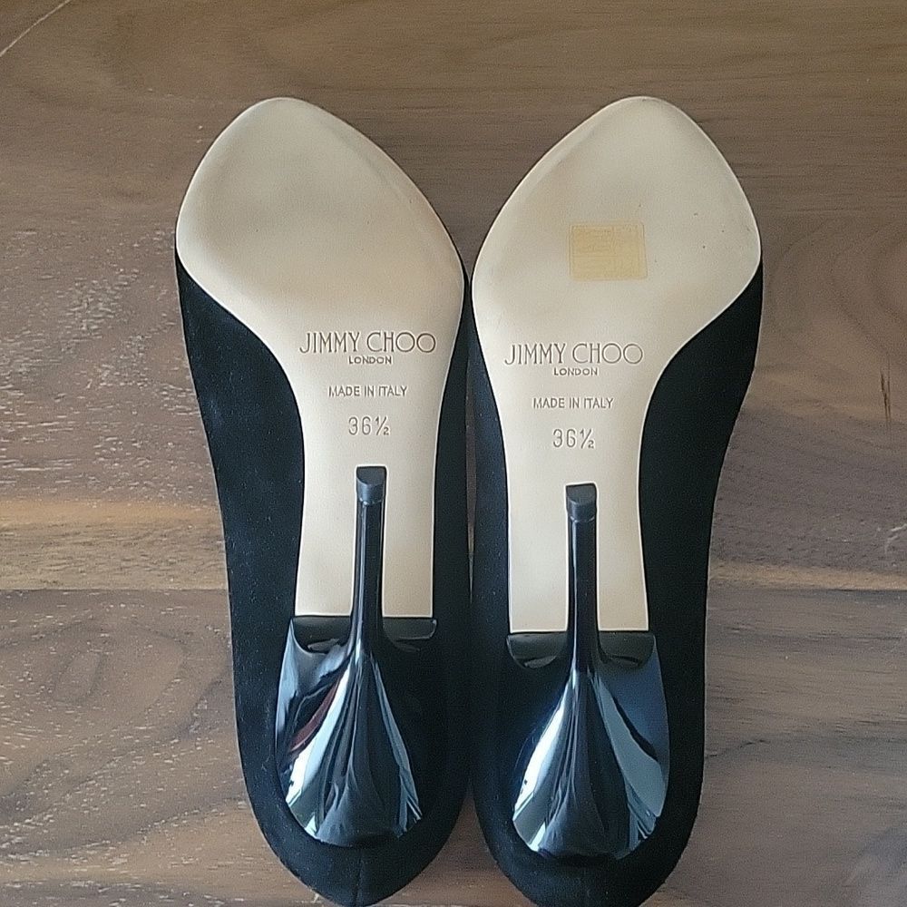 NWT Jimmy Choo Mitchel Mitchell Almond Suede Stiletto Heel 4" Pumps NIB 36.5 6 - Picture 9 of 16